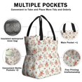 thumbnail image 3 of Pioneer Flower Floral Print Pattern Drawstring Lunch Bag Women - Drawstring Lunch Bag Insulated for Work Office - Stain-Resistant Large Lunchbags for Women with Multi-Pockets, 3 of 6