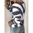 thumbnail image 3 of Suéter de punto desgastado y roto con cuello en V y manga larga para mujer, tallas S a 2XL, 3 of 5