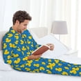 thumbnail image 6 of Picia Rubber Duck Pattern Men’s Long-Sleeve Sleepwear Set - Soft 2-Piece Loungewear with Pockets, Comfy PJs for Relaxing Nights-Large, 6 of 7