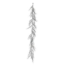 Btomtd 6.4ft Artificial Dead Branches Garland with Rattan for Halloween Decoration, Greenery Garland for Indoor Hanging, Fall Fake Plants Wreath for Christmas Party, Black