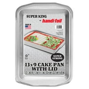 Handi-Foil Aluminum Super King Cake Pan with Lid, 13 x 9-inch 1 Count