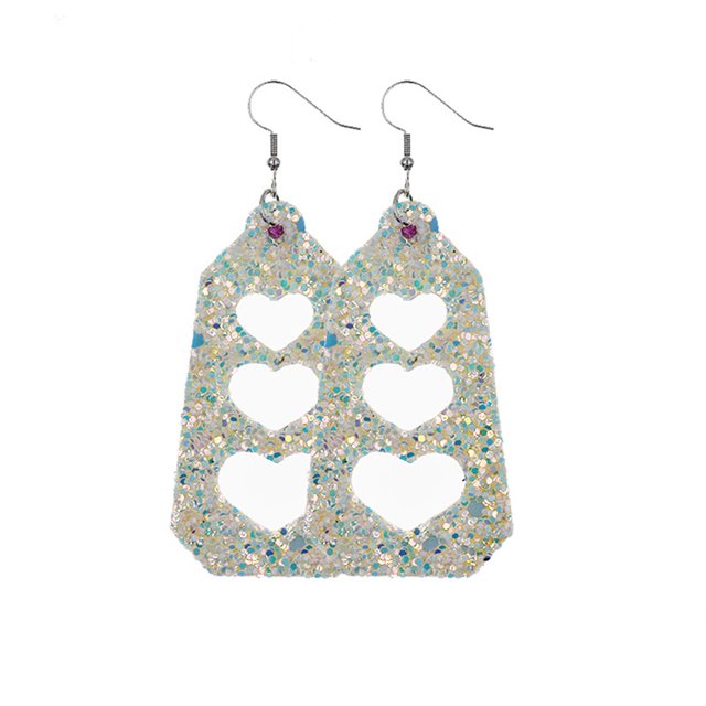 Sonducket Pendientes de cuero en forma de corazón, colgante de oreja, aro exagerado, pendiente colgante hueco, regalo del Día de San Valentín, favores Ropa, zapatos y accesorios Miscelánea tipo 17 Sonducket AP010114-17