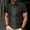 Black, variant on Dress T Shirts for Man Striped Blue Polos Summer Casual Button T Shirts for Man XXXXL