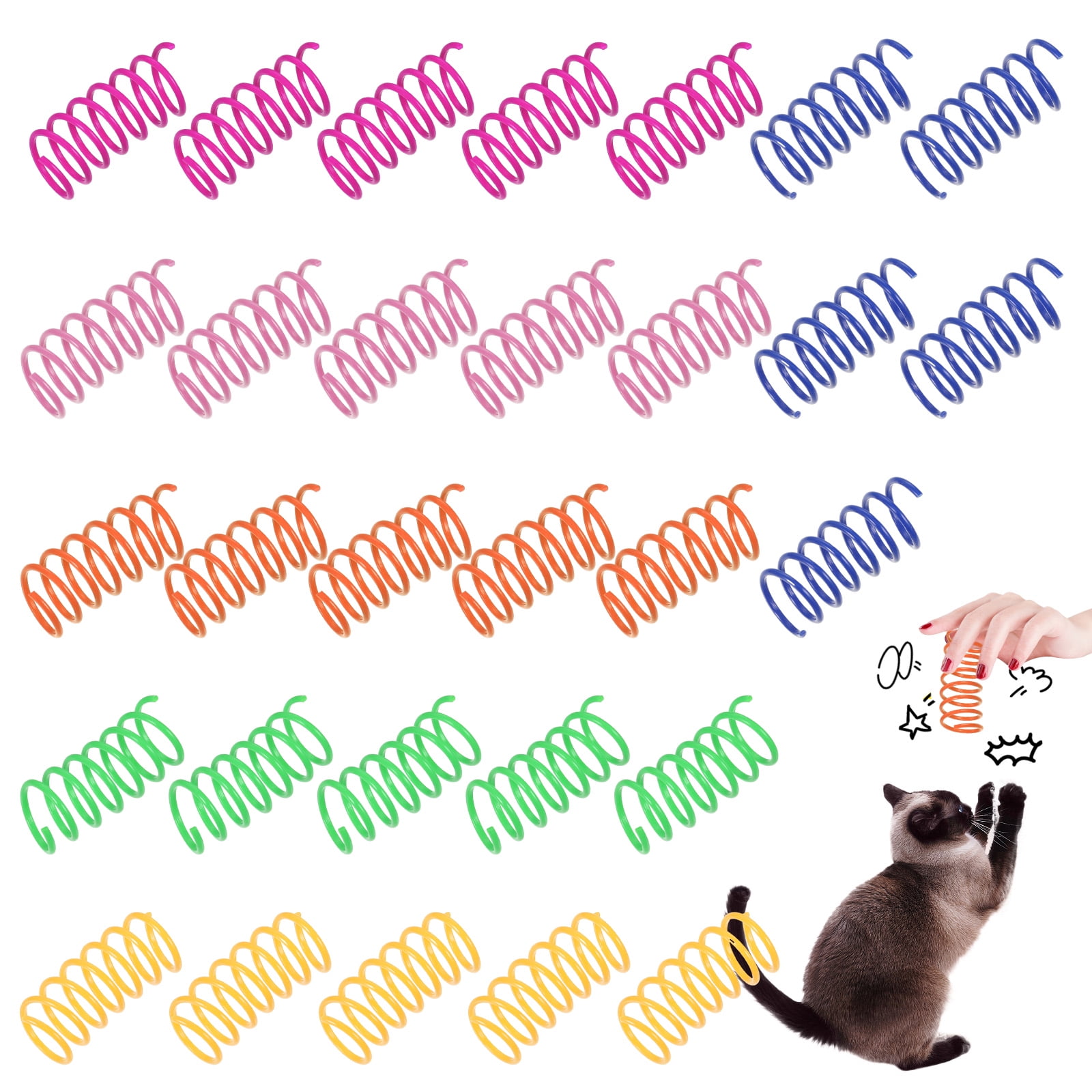 Xingzhi 30piece Fun Spiral Spring Toy For Cats Compact And