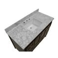thumbnail image 4 of KBC Abbey 48" Solid Wood Bathroom Vanity w/ Carrara Stone in Chocolate, 4 of 7