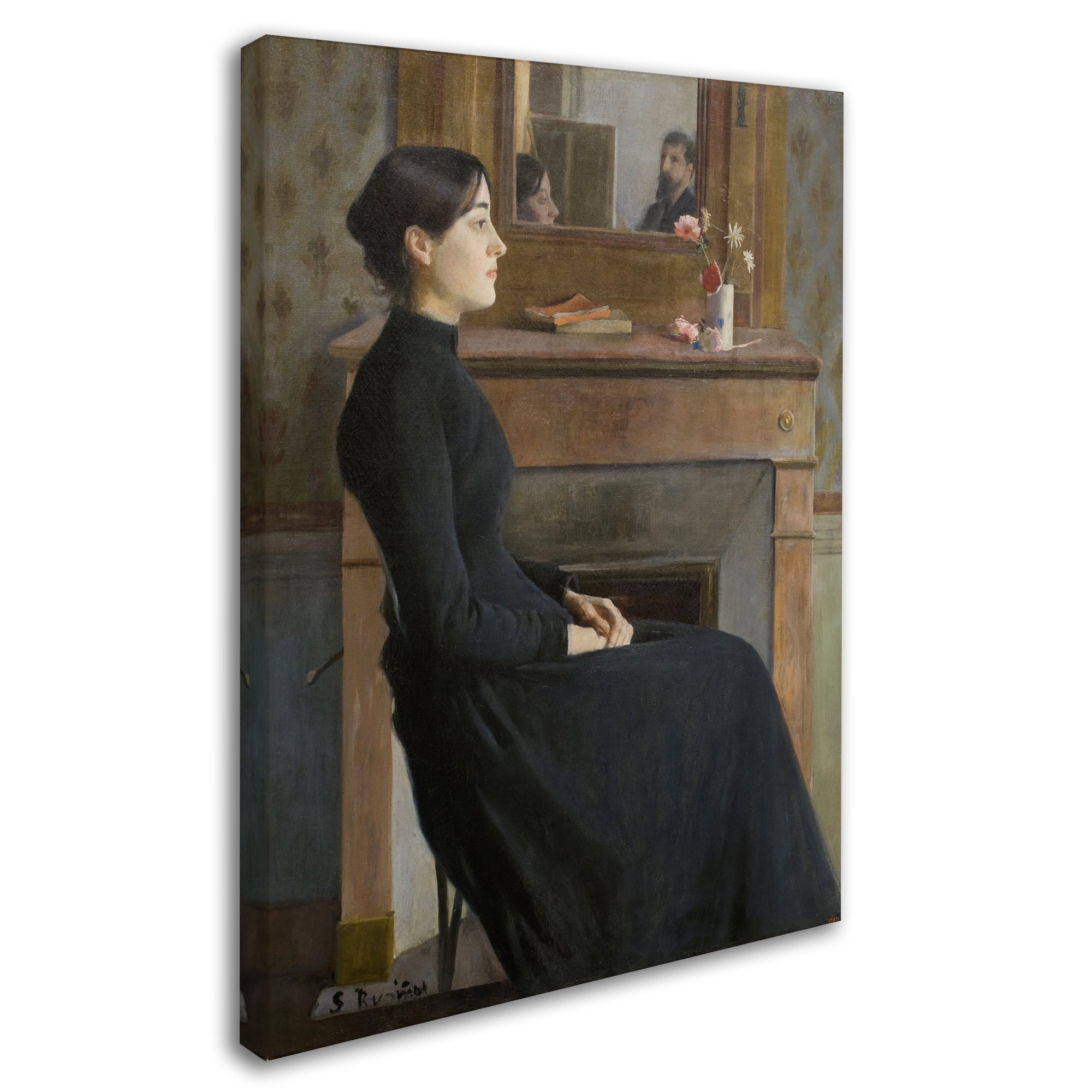 Santiago Rusinol 'Female Figure' Canvas Art