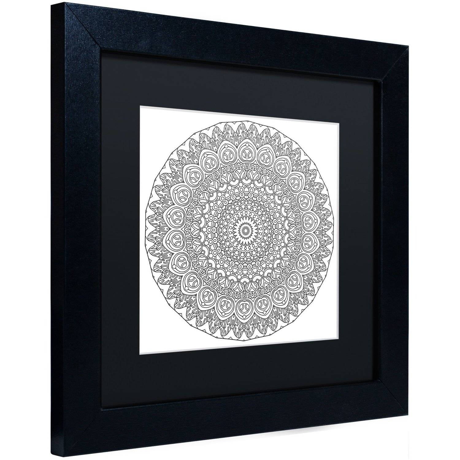 Trademark Fine Art "Mixed Coloring Book 33" Canvas Art by Kathy G. Ahrens, Black Matte, Black Frame
