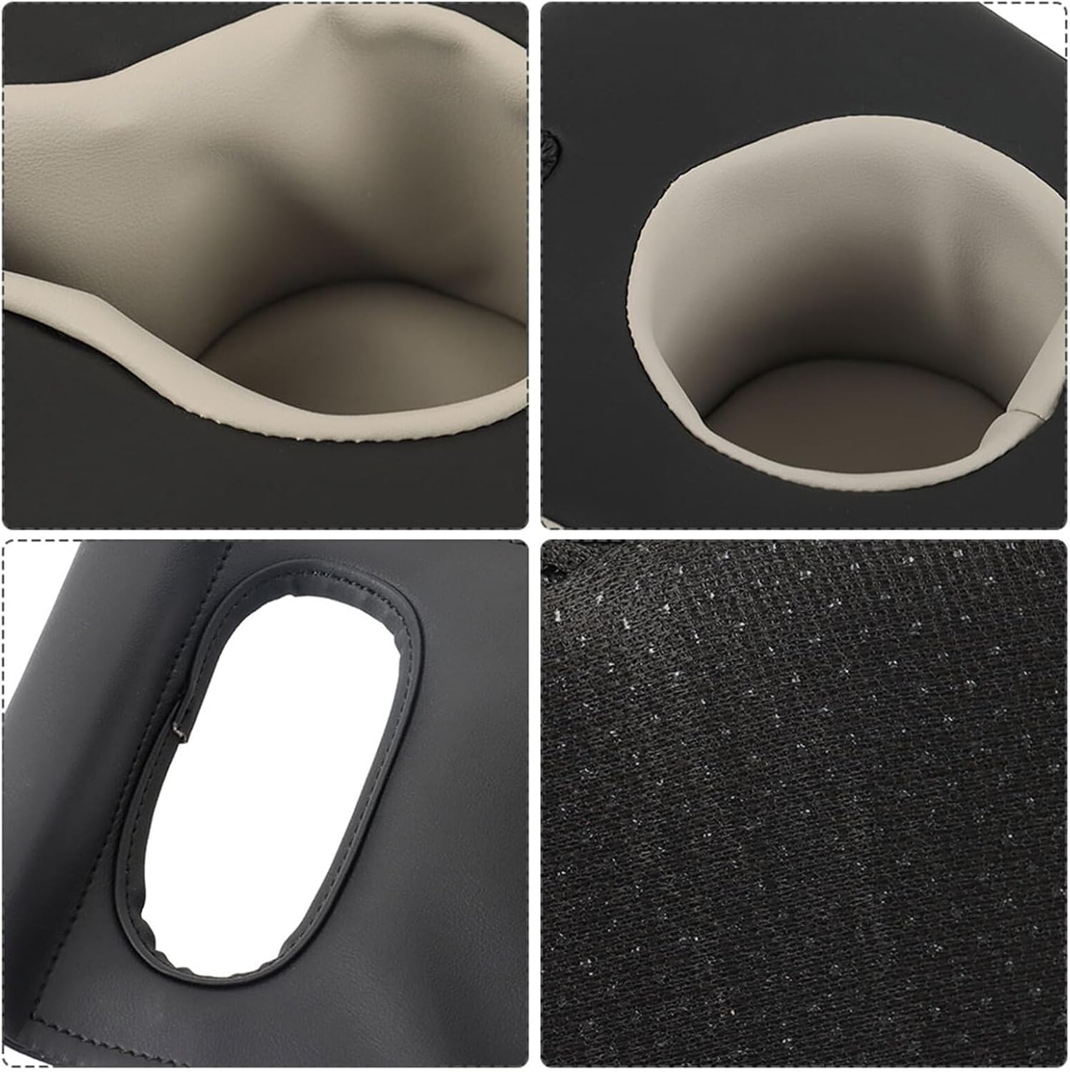 munirater Black Car Cup Holder Back Seat Couch Car Boat Tray Back Seat Organizer Sofa Storage 3.54-3.94Inch Wide