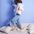 thumbnail image 4 of PILLOWPIA Linus Striped Cotton Pillow Cover, Orchid, 12''x 20'', Decorative Throw Pillow Case, 4 of 9