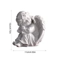 thumbnail image 2 of Set of 4 Resin Angel Statues, Praying and Hugging Cherub Figurines for Home Decor, White Tabletop Shelf Decoration Ornaments for Living Room Bedroom Nursery, Memorial Sympathy Gift, 2 of 6