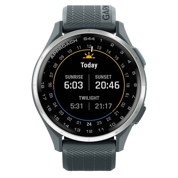 Garmin Approach S44 GPS Golf Watch, Includes USB-C and USB-A Charging Cables Grey