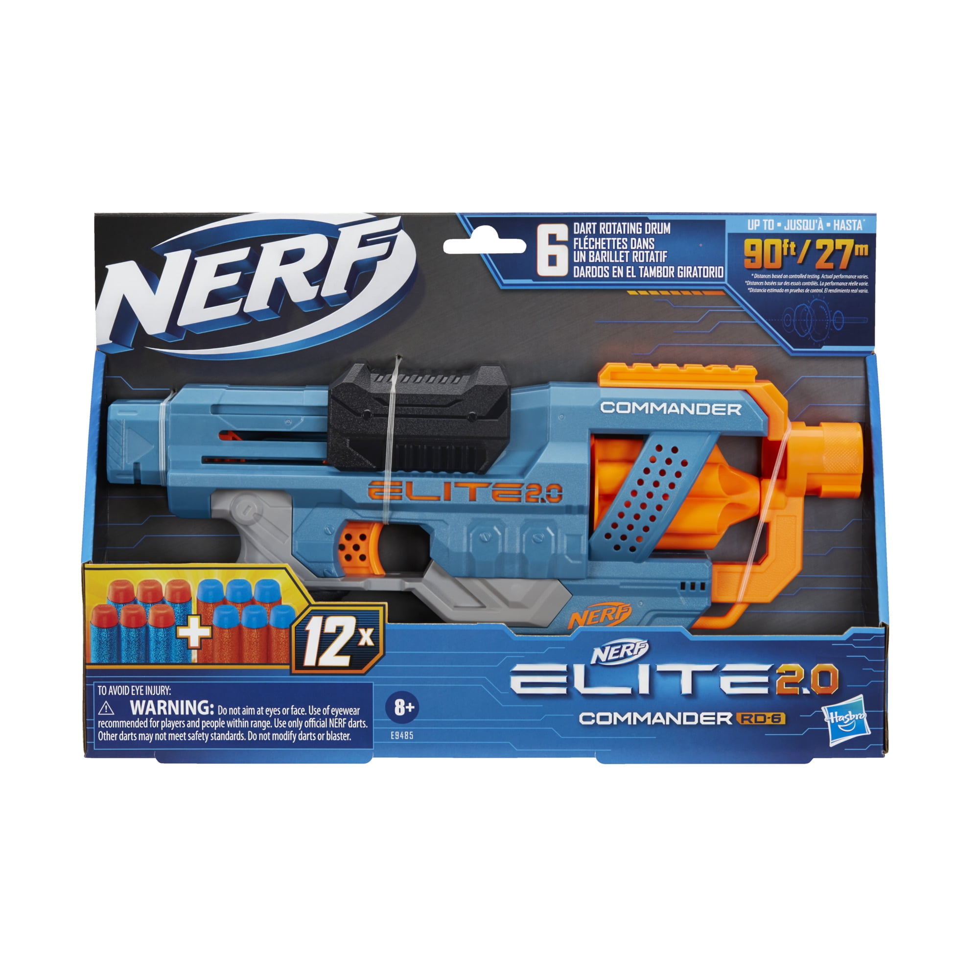 Nerf Elite 2.0 Commander RD-6, Includes 12 Official Nerf Elite Darts, Ages  8 and Up
