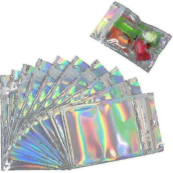 100pcs Color Foil Ziplock Smell Proof Mylar Bags