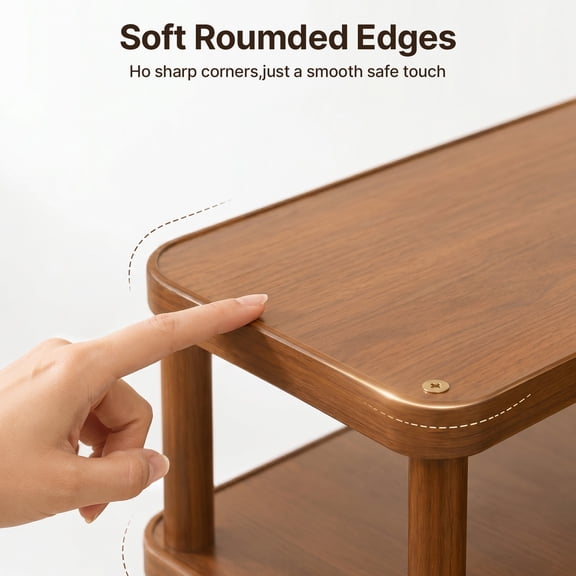 3-Tier Corner Desktop Shelf - Brown