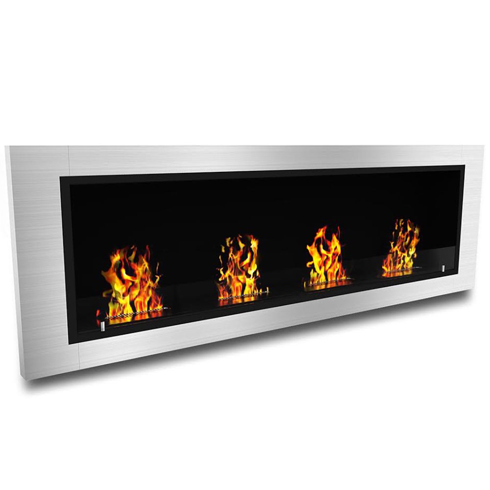 Ryan Rove Charlotte 64" Ventless Built Recessed Bio Ethanol Wall Mount