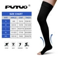 thumbnail image 5 of Compression Socks for Women, PUTUO 20-30 mmhg Open Toe Thigh High, for Varicose Veins Running Sports, 1 Pair, 5 of 6