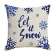 thumbnail image 2 of Fundas de Cojín Navideñas de 45X45 Cm con Estampado de Copos de Nieve y Ciervos En Rojo y Blanco. Fundas Decorativas para Cojines Decorativos Del Hogar, Sofá, Cama o Coche., 2 of 6