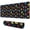 Black Colorful Skull-1, variant on Long Mouse Pads for Desk,Black Colorful Skull Pattern Desk Mats on Top Of Desks, Desk Mouse Pad Extra Large with 3mm Non-Slip Base and Stitched Edge for Gaming,Office,Work,Home 47.3"x23.6"