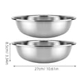 thumbnail image 2 of Raindrops 2Pcs Large Kitchen Basin for Fruit Mixing Silver Round Simple Design Home Use, 2 of 8