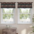thumbnail image 2 of LALILO Kitchen Curtain Valance Tribal Art Boho Ethnic Rod Pocket Window Curtain 52"x 18" Set of 2, 2 of 5