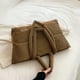 thumbnail image 4 of Bolsa De Hombro Acolchado Bolso Mujer Puffer Tote Grande Acolchado Hombro Almohada Shopper Marrón, 4 of 9