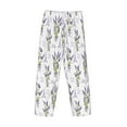 thumbnail image 5 of Goofa Lavender Flowers Printed Soft Pajama Pants for Men, Wide Leg Comfy Casual Lounge Yoga Pants-, 5 of 9