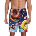 thumbnail image 1 of Balery Space Colorful Donut Pantalones cortos de pijama de punto de algodón para hombre con cinturilla y bolsillos-XX-Large, 1 of 6