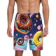 thumbnail image 1 of Balery Space Colorful Donut Pantalones cortos de pijama de punto de algodón para hombre con cinturilla y bolsillos-4X-Large, 1 of 6
