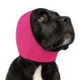 thumbnail image 3 of Sulaicai Adjustable Dog Noise Cancelling Ear Wrap, Soft Calming Ear Muffs for Fireworks Thunderstorms, Comfort Pet Ear Protection Hood for Grooming Bathing Swimming (Red, Small), 3 of 5