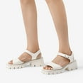 thumbnail image 5 of Dream Pairs Women's Lug Sole Low Platform Chunky Block Heels Square Toe Ankle Straps Sandals SDHS2316W, 5 of 5