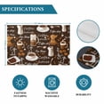 thumbnail image 6 of Coffee Placemats Set of 6, Brown Retro Coffee Theme Beans Latte Tea Cup Placemats for Dining Table, Place Mats for Kitchen Tabletop, Waterproof Wipeable Dining Table Mats Set, 6 of 9