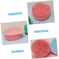 thumbnail image 5 of 4pcs Sensory Tactile Brush Hand Tools Manual Scalp Massagers Body Scrubber Bathing Scrubber Silicone Shower Scrubber Body Bathing Tool Soft Massage Brush Silicone Brush Bath Brush, 5 of 5