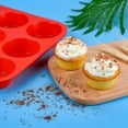 thumbnail image 6 of 12 Cups Silicone Muffin Pan - Nonstick Cupcake Pan 1 Pack Regular Size Silicone Mold for Baking, 6 of 16