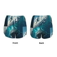 thumbnail image 5 of Picia Airplane Shark Pattern Women's 2 in 1 Athletic Running Shorts High Waisted Workout Casual Gym Sweat Shorts with Comfy Liner Zipper Pockets-Large, 5 of 9