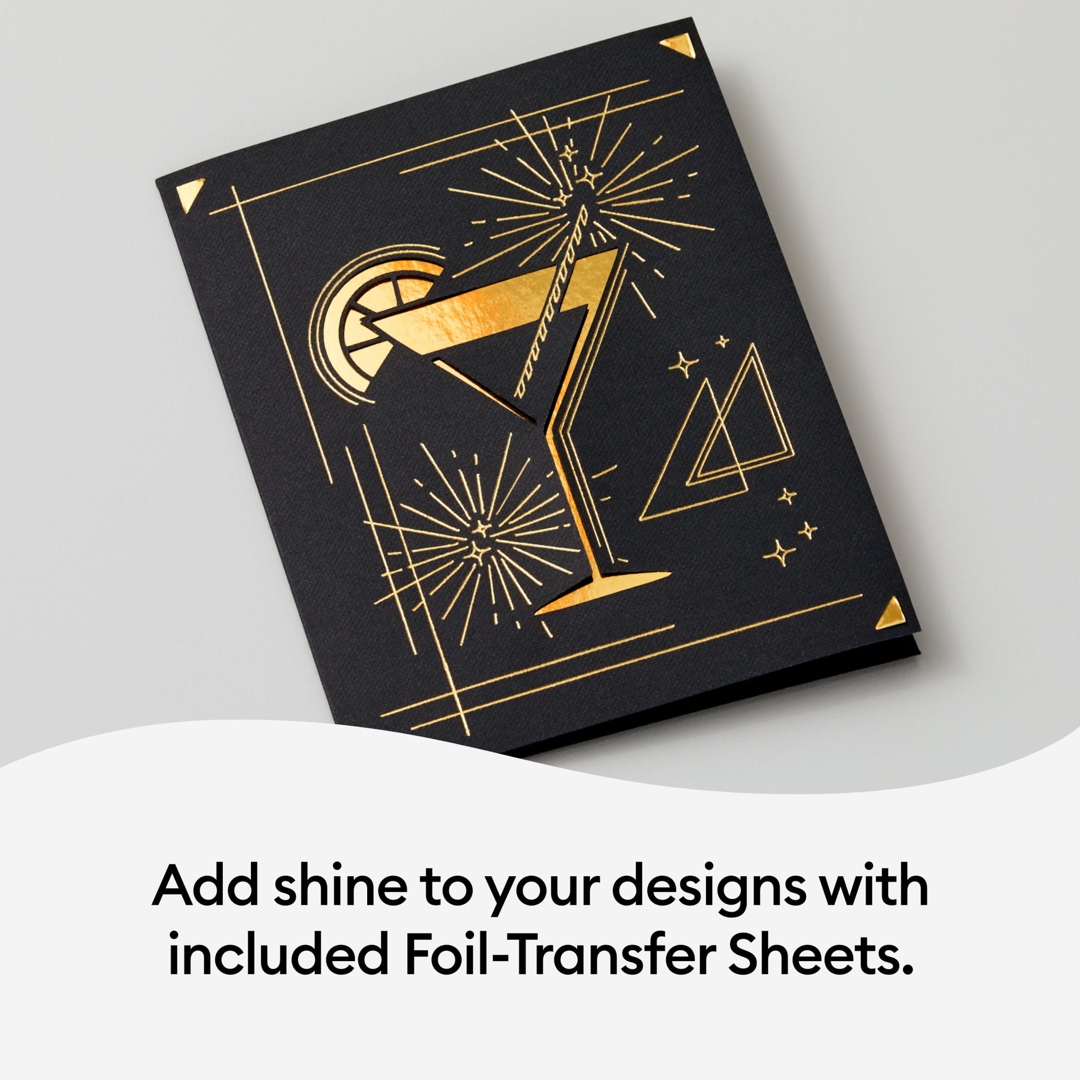 Cricut Foil Transfer Insert Cards, Celebration Sampler - R40 (12 ct), 4.75" x 6.6"