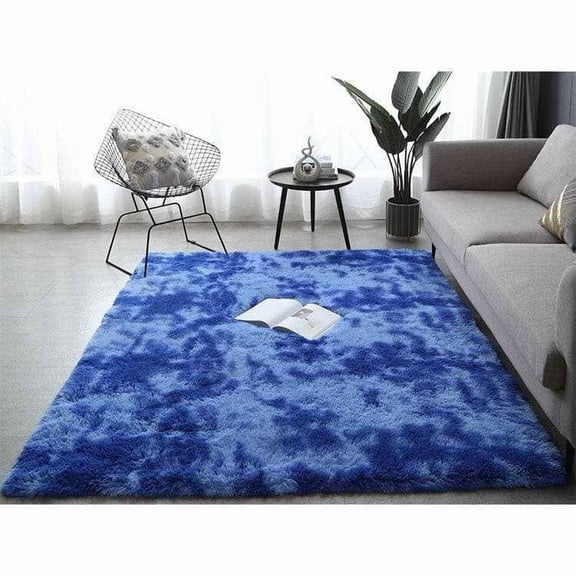 suxuMhao Blue-Dark blue Bedroom Carpet - 19.69x31.5in(50x80cm) Soft Rug, Living Room Rug, Room Carpet for Home Decor & Warmth, Durable & Non-Slip Polyester Carpet​