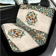 thumbnail image 3 of Uorisanigo Sugar Skull Floral Car Accessories Set 14 Pcs with Cars Seat Covers and Steering Wheel Accessories and Seat Belt Pads Water Cup Pad Cars Headrest Cover Comfortable Fit for Car SUV, 3 of 6
