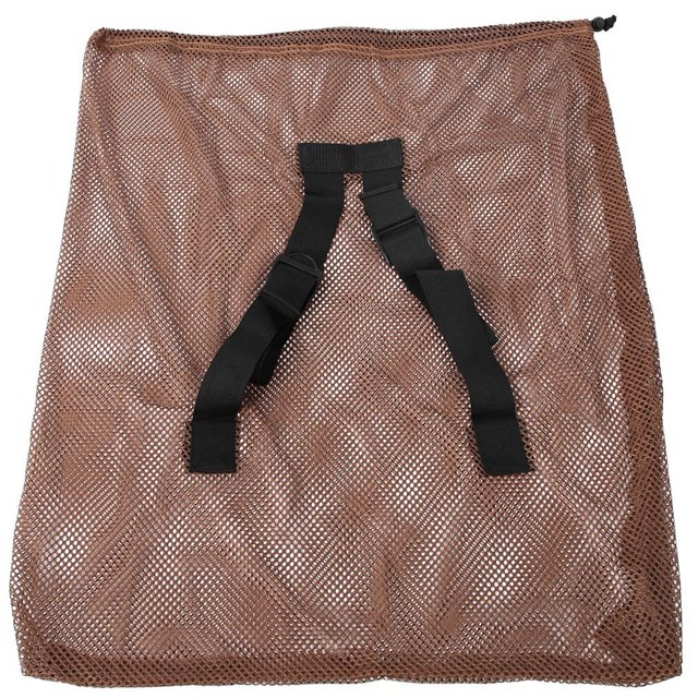 Bolsas de señuelo de malla de caza con correa para el hombro al aire libre para señuelo de pato ganso pavo (café marrón S)