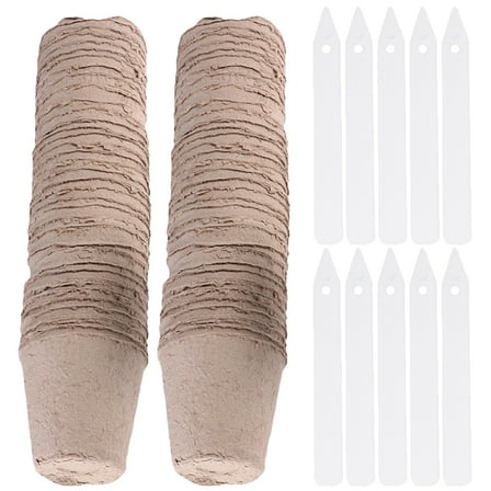 MERRYHAPY Biodegradable Pulp Plant Starter Cups for Indoor and Outdoor Home Gardening and Seed Starting