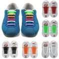 thumbnail image 3 of Pair Elastic Silicone Shoelaces Football Shoes Black, 3 of 8