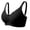 Black, variant on Alkepwun Full Coverage Jelly Bras Push-Up No Underwire Lightweight Breathable Adjustable Straps Running Sports Bra Solid Color Plus Size Lace Seamless Lift-Up Underwear