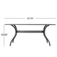 thumbnail image 4 of GDF Studio Anastasia Outdoor Cast Aluminum Dining Table, Shiny Copper, 4 of 9