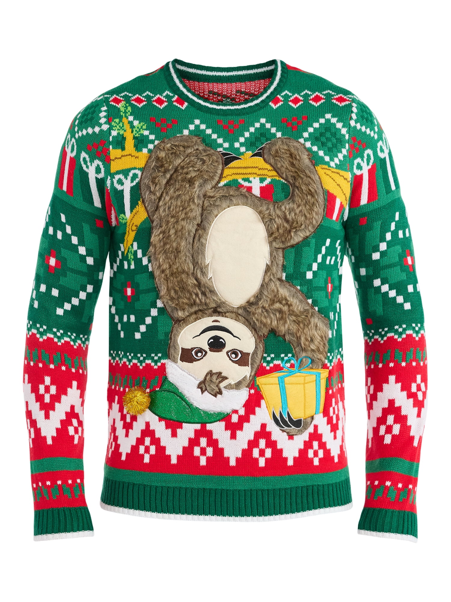 Jollidays Men's Christmas Sweater with Long Sleeves, Midweight, Sizes S-3XL