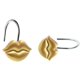 thumbnail image 4 of Candygrid Ganchos Dorados Para Cortina De Ducha, Anillos, Ganchos Para Cortina De Ducha, Juego De 12 Anillos De Ducha De Metal Inoxidable Para Baño (Labios Dorados), 4 of 5