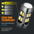 thumbnail image 3 of 2X 1157 LED White/Amber DRL Switchback Turn Signal Indicator Parking Light Bulbs, 3 of 11