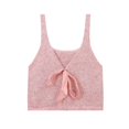 thumbnail image 4 of HH TRAF Otoño Mujer Simple Dulce Lazo Cinta Decoración Sin Mangas Sólido Tejido Chaleco Mujer Elegante Cuello En V Top Corto Mujer, 4 of 5