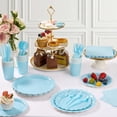 thumbnail image 5 of Goodlluck 50 Pcs Blue Paper Plates 7 Inch Scalloped Disposable Dessert Plates, Small Appetizer Cake Plates for Baby Shower, Birthday Party, Wedding, 5 of 8