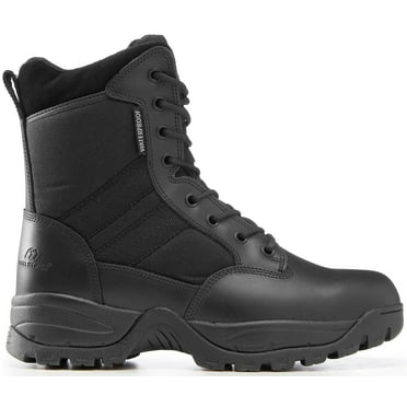 Maelstrom Military Tactical Work Waterproof Boots with Side Zipper, Black, Size 11.5W