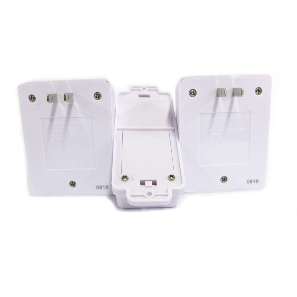 Wireless Doorbell Set with 2 Receivers in White