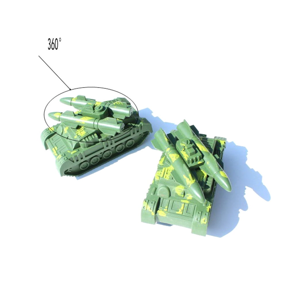 BD _ Army Green tank Cannon Model 3D Miniature Jouet Hobbies Kids Educational hftm 